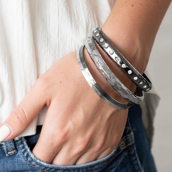 REVVED UP RHINESTONES • MULTICOLOR Bangle Bracelets
